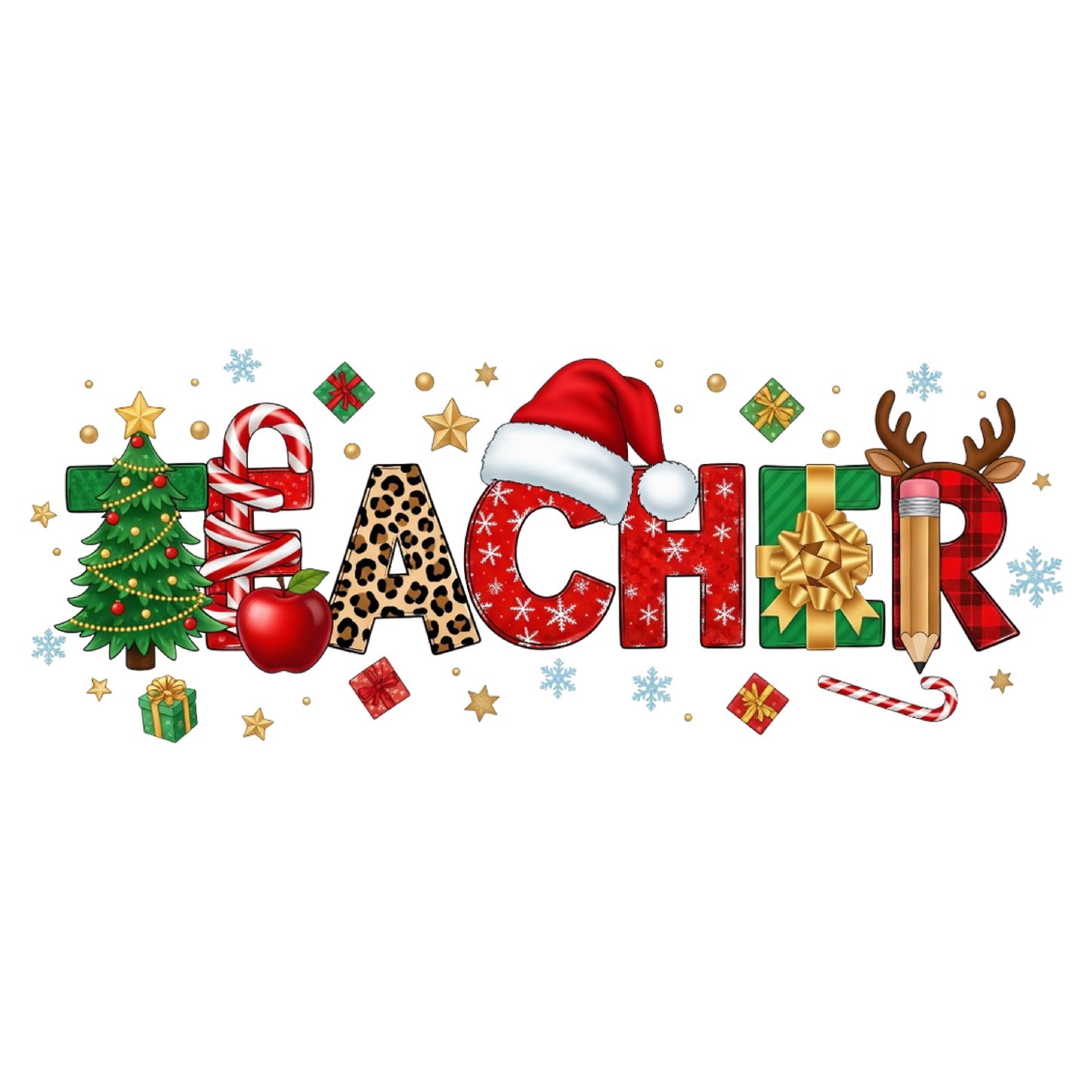“Merry & Bright Teacher” Christmas Shirt | Festive Holiday Teacher Tee