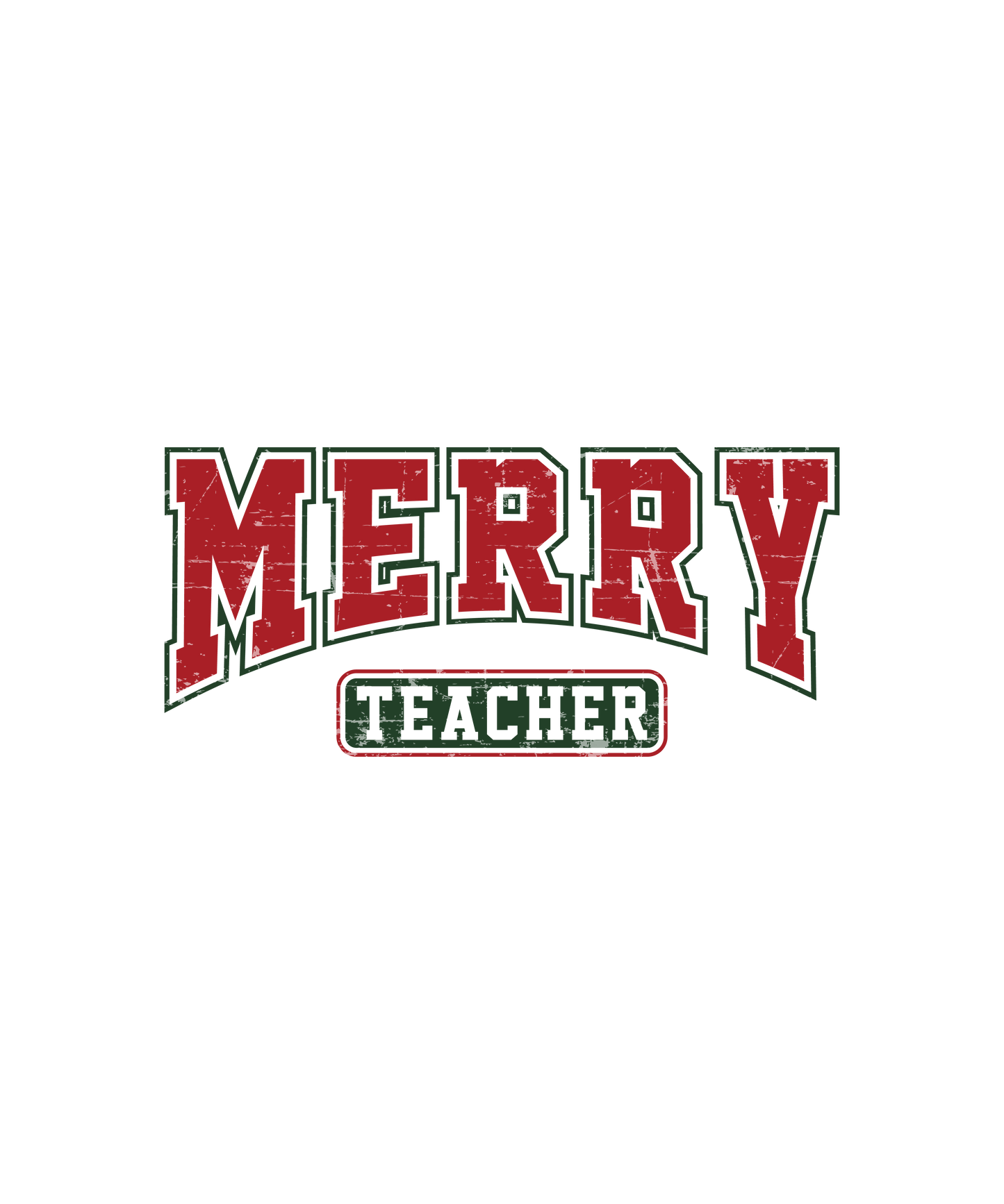 “Merry Teacher” Retro Christmas Sweatshirt | Festive Holiday Teacher Shirt