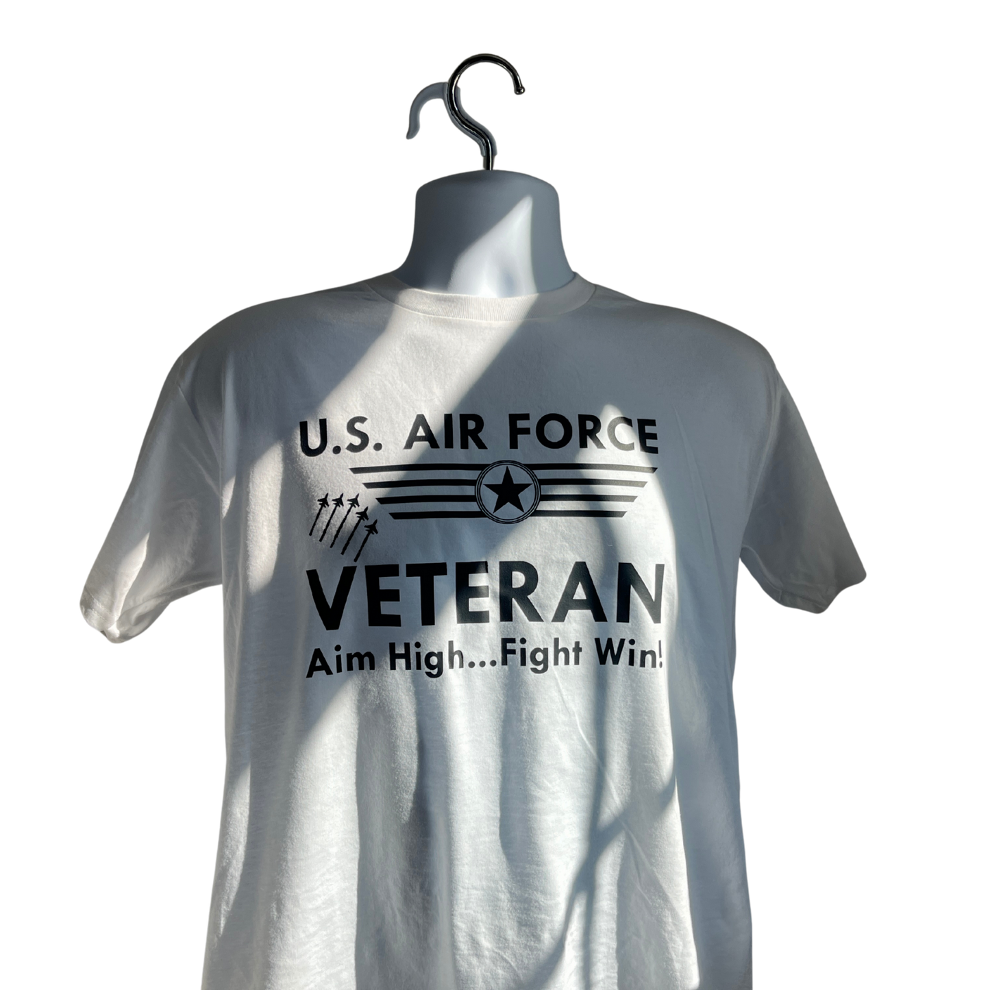 U.S. Air Force Veteran T-Shirt | Aim High… Fight Win! Military Pride Tee