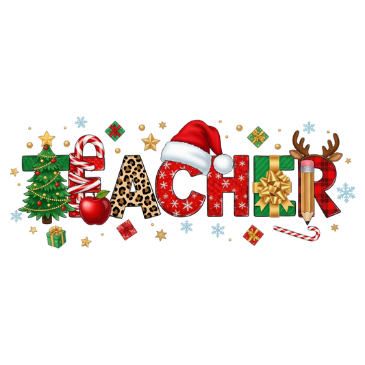 “Merry & Bright Teacher” Christmas Shirt | Festive Holiday Teacher Tee