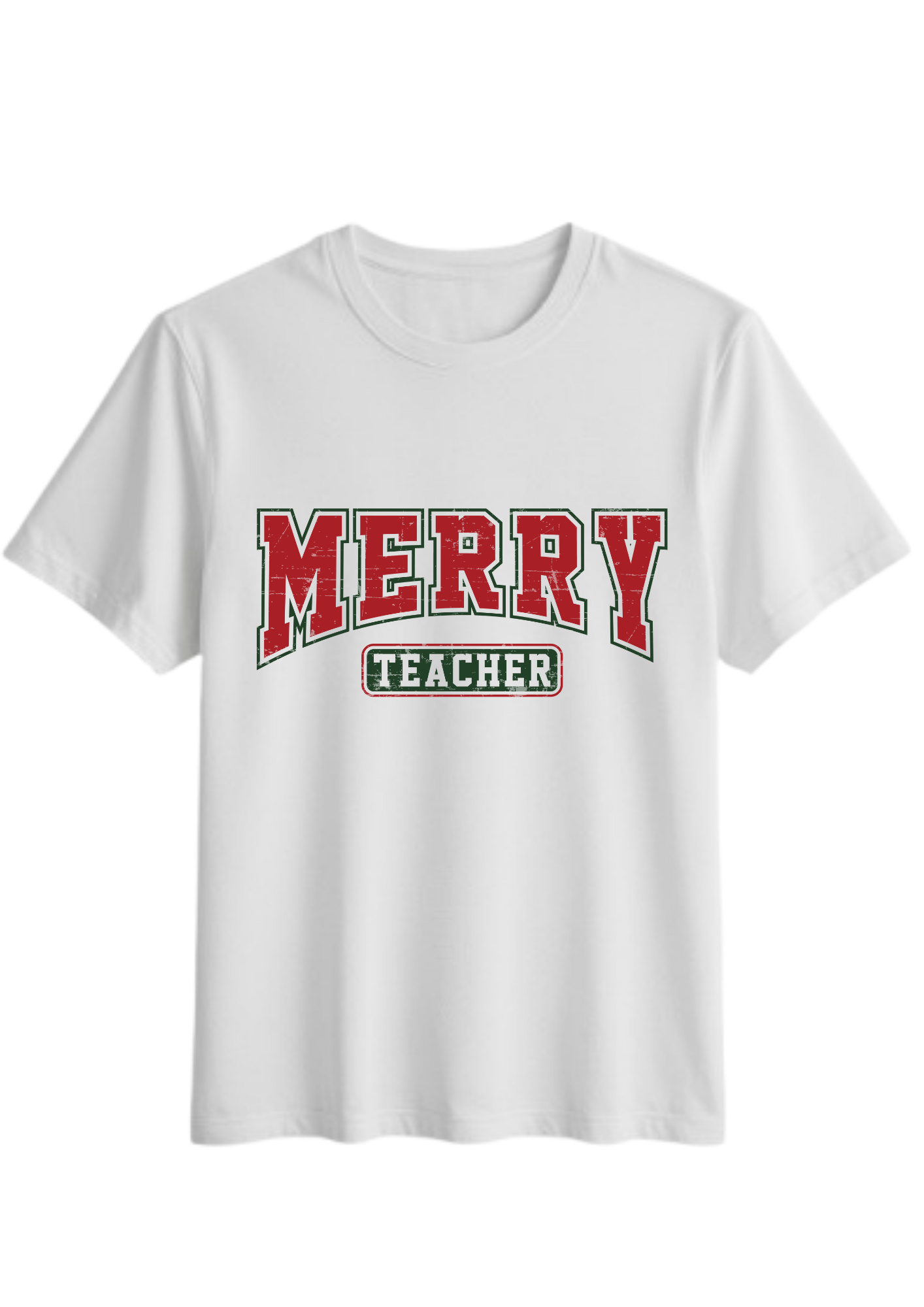 “Merry Teacher” Retro Christmas Sweatshirt | Festive Holiday Teacher Shirt