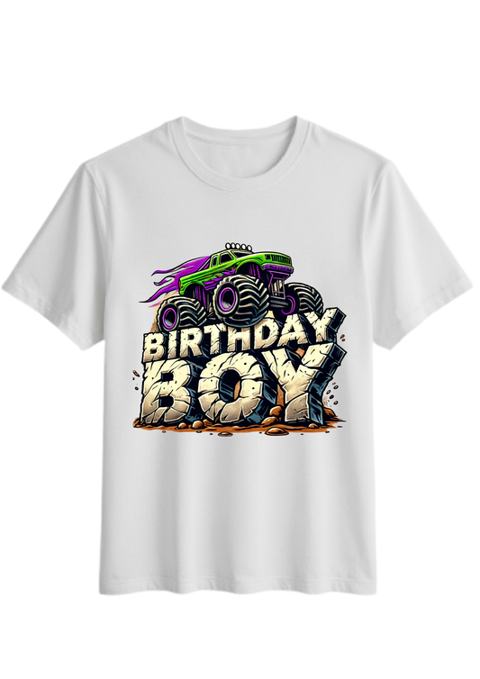 “Birthday Boy” Monster Truck T-Shirt | Fun Kids Birthday Graphic Tee