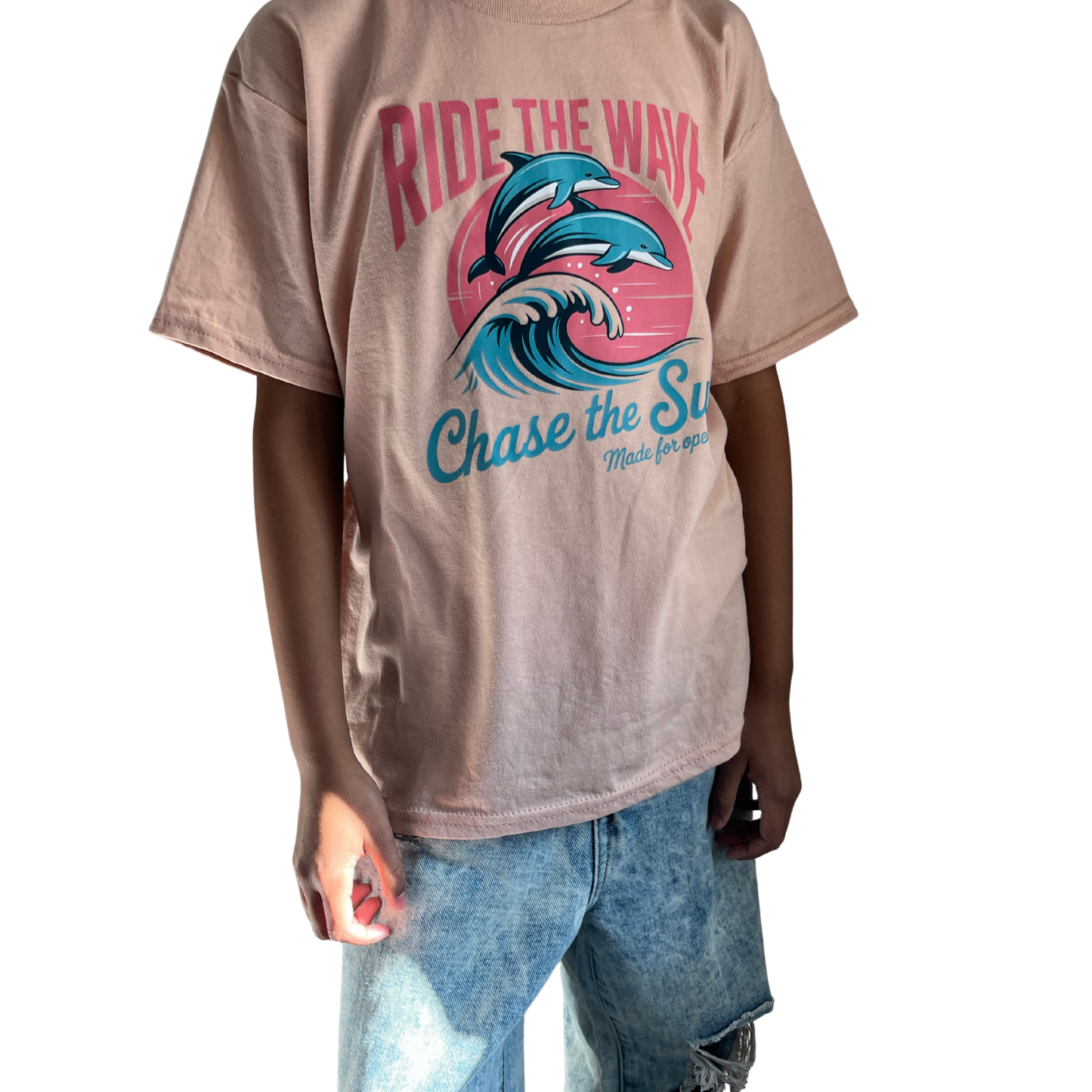 “Ride the Wave, Chase the Sun” Retro Beach Vibes T-Shirt
