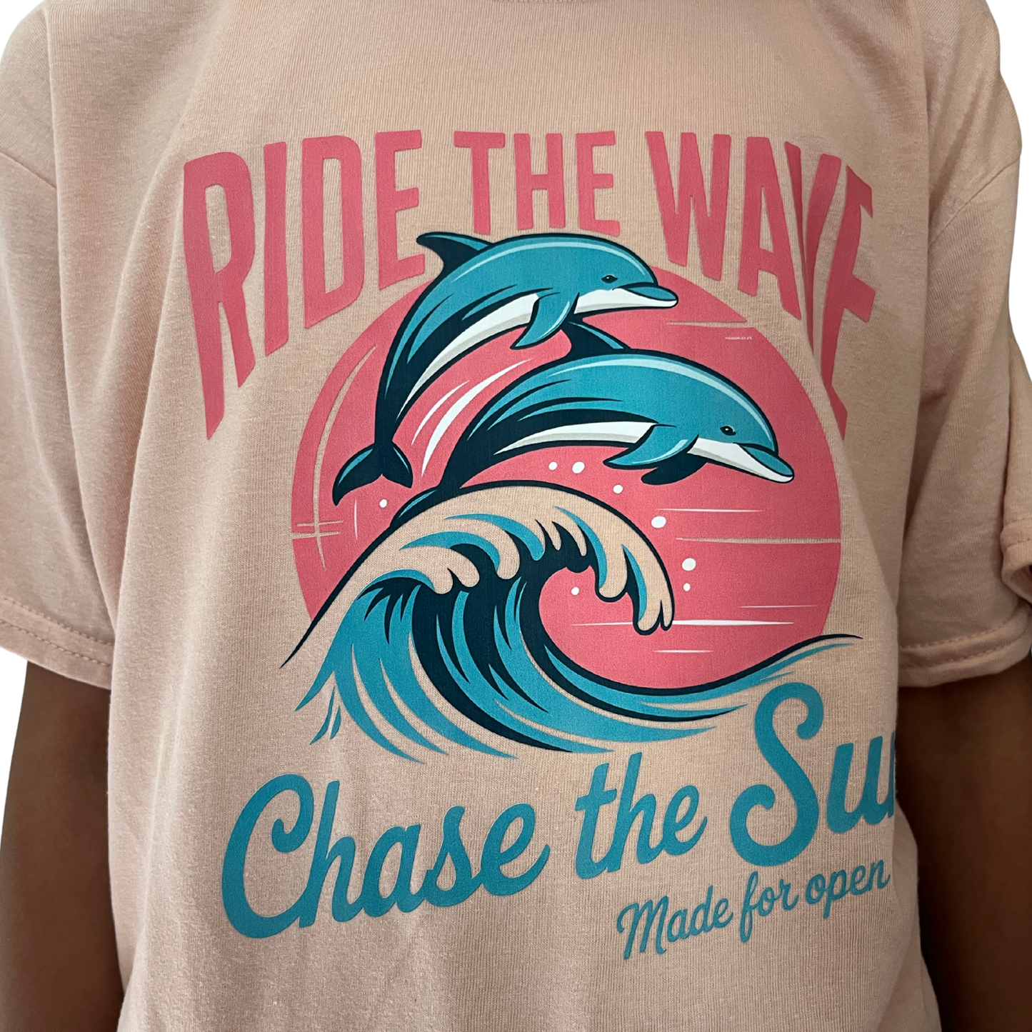 “Ride the Wave, Chase the Sun” Retro Beach Vibes T-Shirt