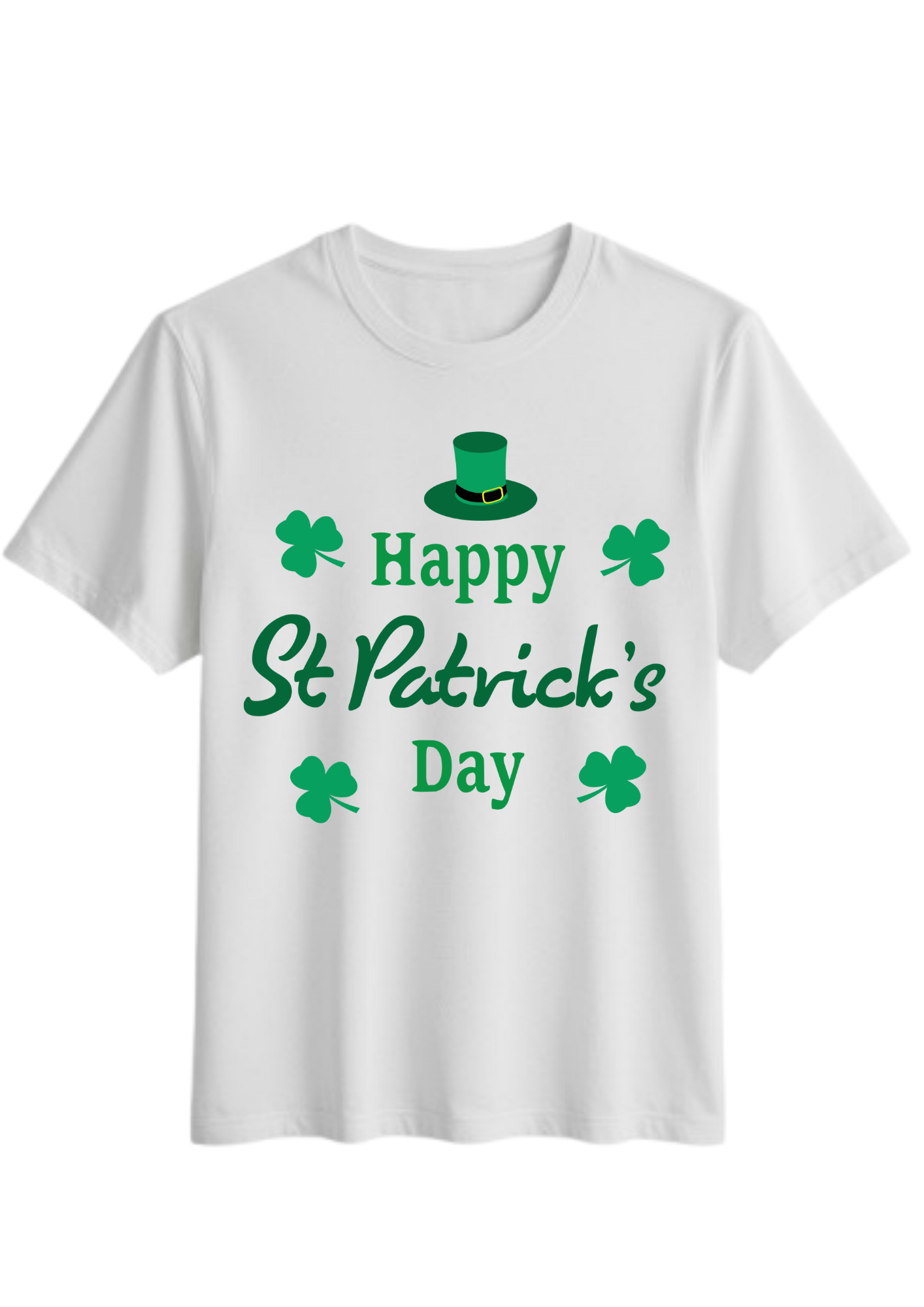 “Happy St. Patrick’s Day” T-Shirt | Lucky Clover Holiday Tee