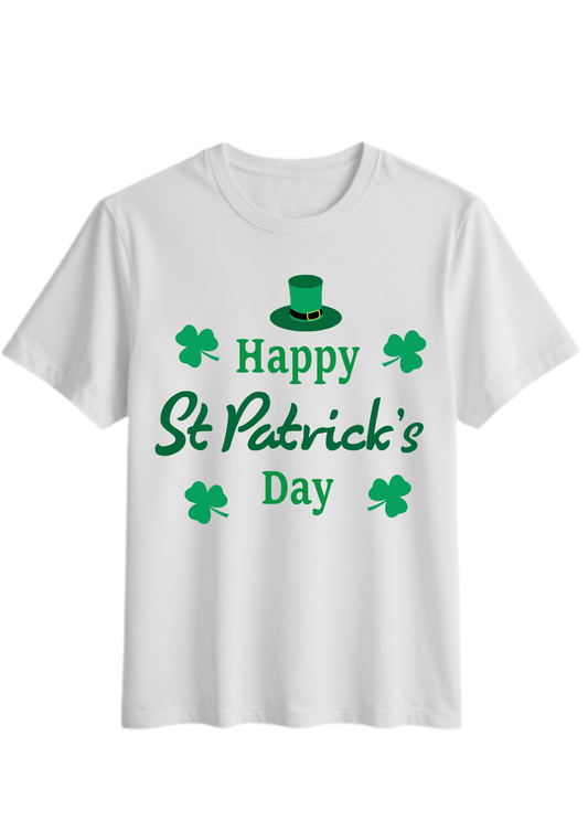 “Happy St. Patrick’s Day” T-Shirt | Lucky Clover Holiday Tee