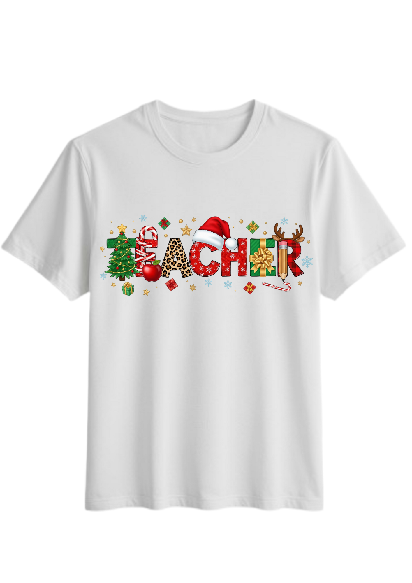 “Merry & Bright Teacher” Christmas Shirt | Festive Holiday Teacher Tee