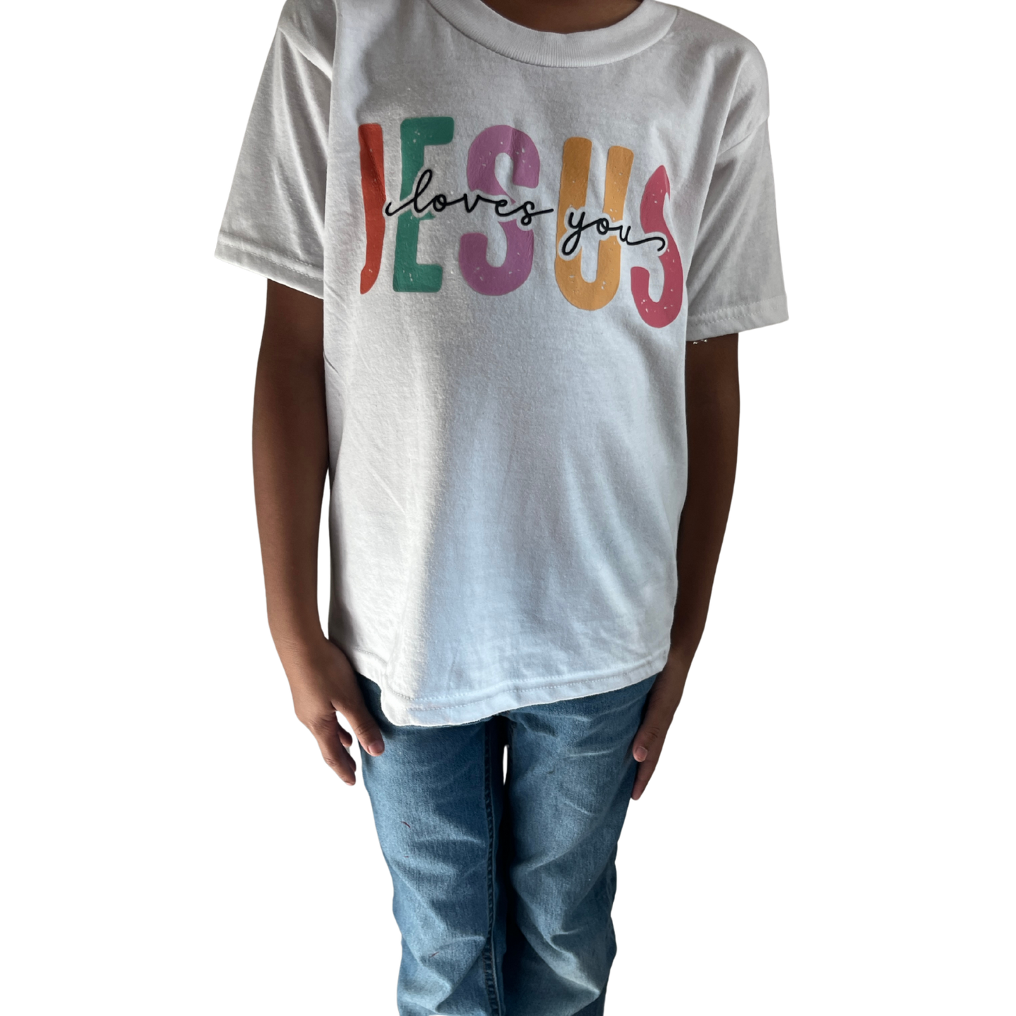 “Jesus Loves You” Positive Message T-Shirt | Colorful Graphic Tee