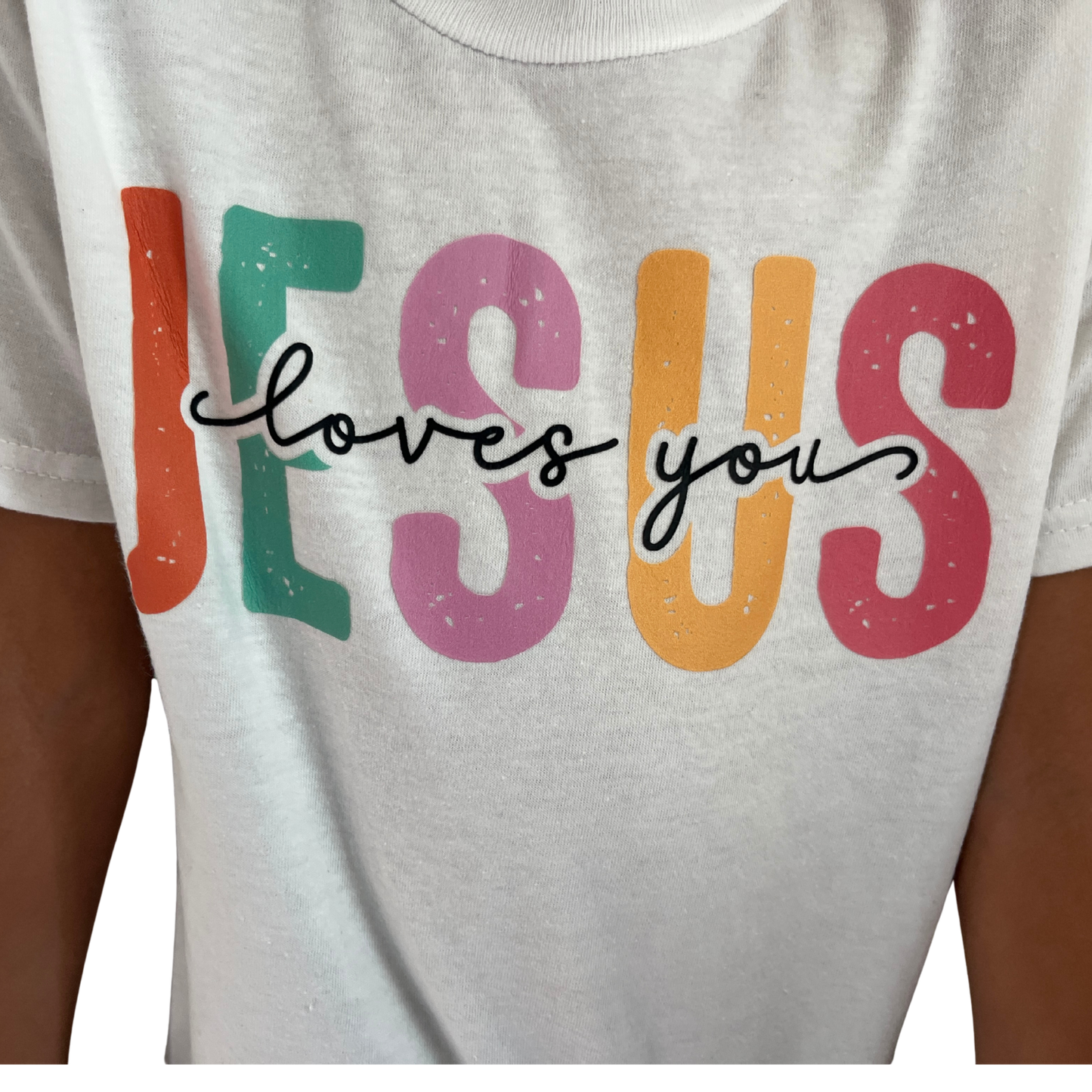 “Jesus Loves You” Positive Message T-Shirt | Colorful Graphic Tee