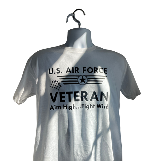 U.S. Air Force Veteran T-Shirt | Aim High… Fight Win! Military Pride Tee