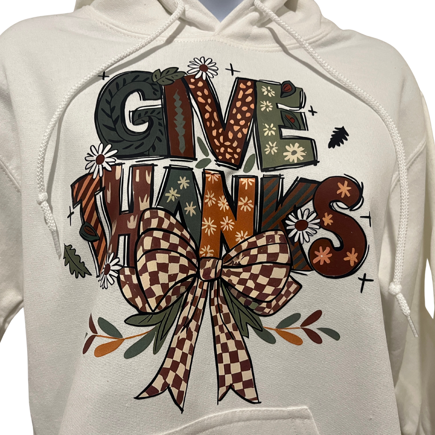 “Give Thanks” Fall Hoodie | Cozy Autumn Gratitude Sweatshirt
