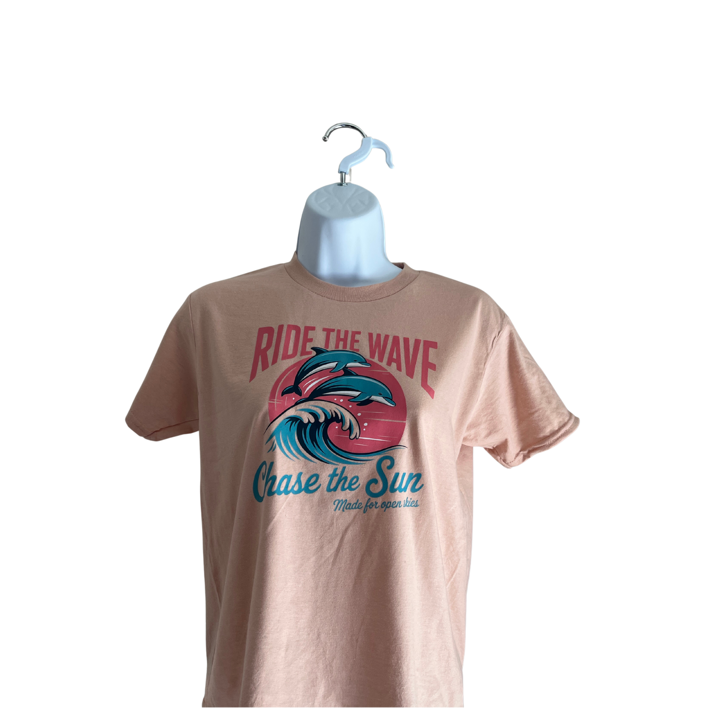 “Ride the Wave, Chase the Sun” Retro Beach Vibes T-Shirt