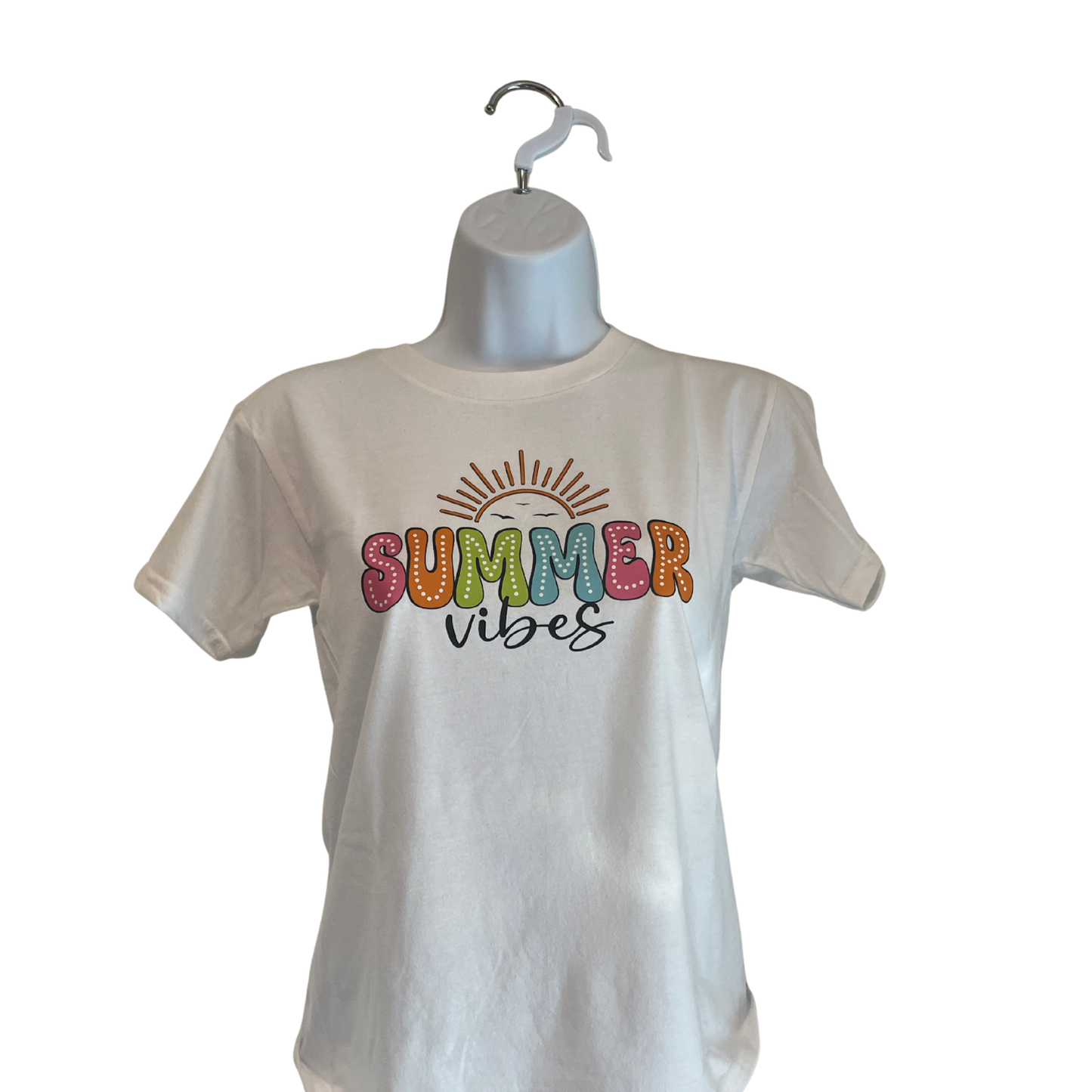 “Summer Vibes” Colorful Sunshine T-Shirt | Bright Retro Summer Tee