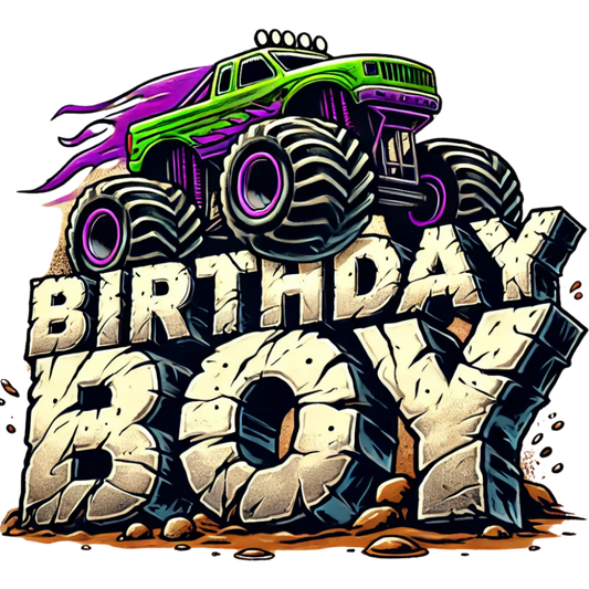 “Birthday Boy” Monster Truck T-Shirt | Fun Kids Birthday Graphic Tee