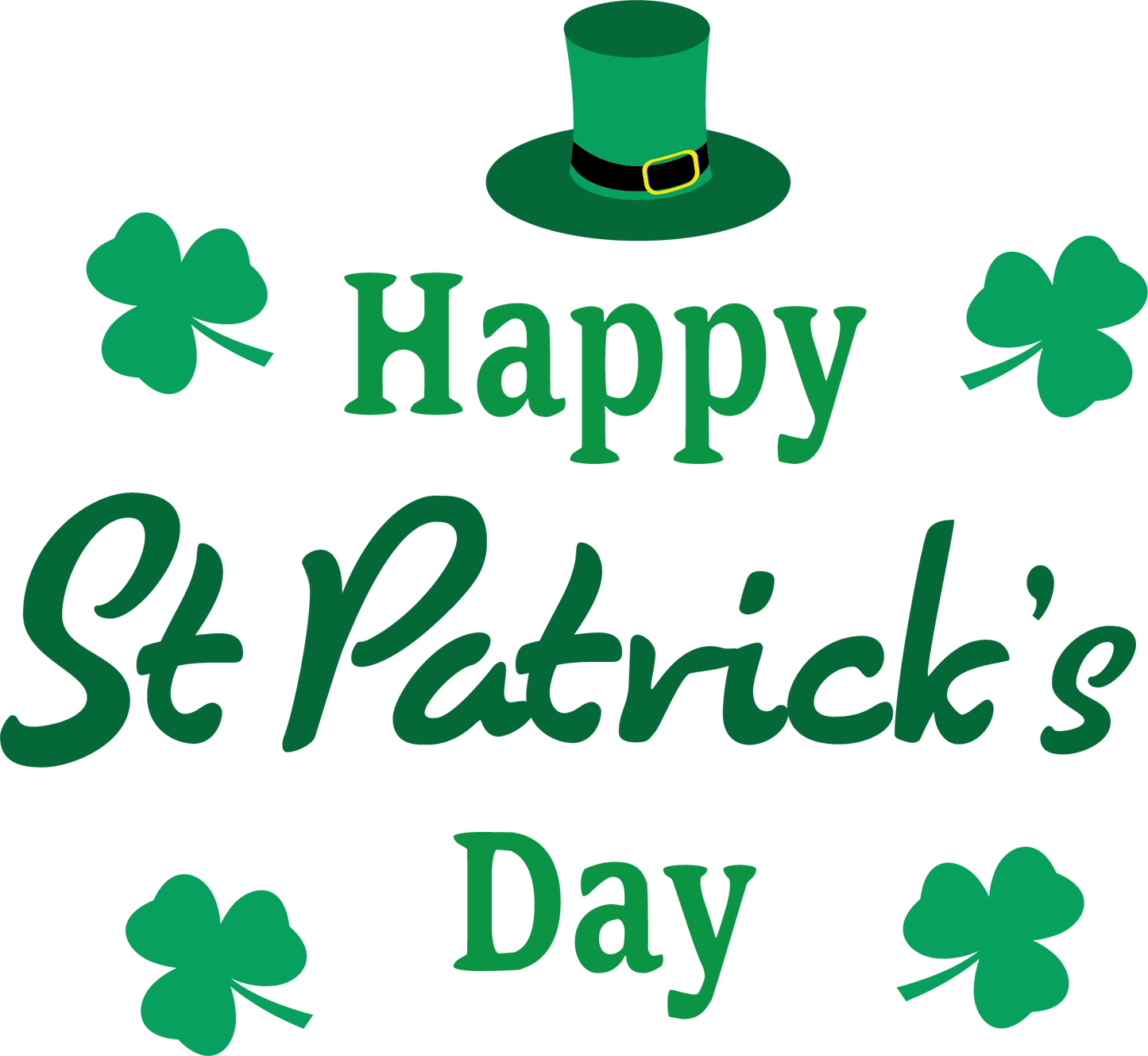 “Happy St. Patrick’s Day” T-Shirt | Lucky Clover Holiday Tee